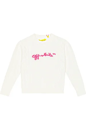 OFF-WHITE Pullover in cotone a trecce con intarsi