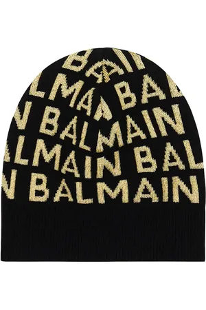 Balmain Berretto in misto lana con logo