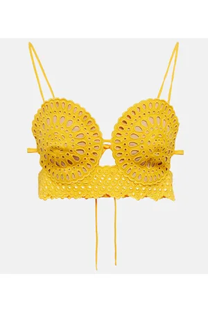 Stella McCartney Top cropped in sangallo