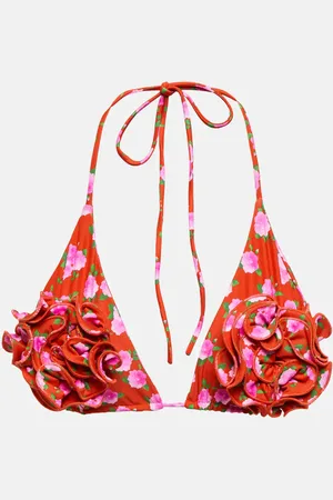 MAGDA BUTRYM Top bikini a triangolo a fiori