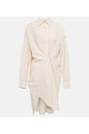 Marant Etoile Miniabito chemisier Seen in cotone a righe