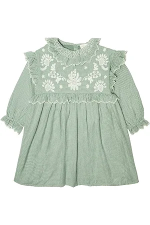 Louise Misha Abito Illi in cotone a quadri con ricamo