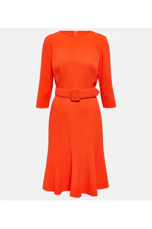 Oscar de la Renta Abito midi in misto lana