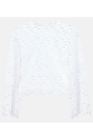 Giambattista Valli Top in cotone sangallo