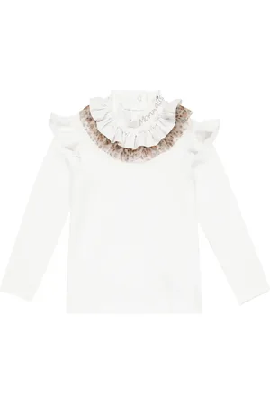 MONNALISA Top in jersey di cotone con volant