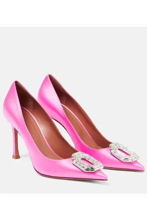 Amina Muaddi Pumps Camelia in raso