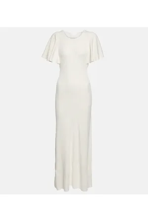 Chloé Chloé Abito midi in lana con volant