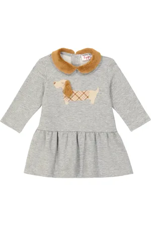 Il gufo Baby - Abito in jersey di misto cotone con stampa