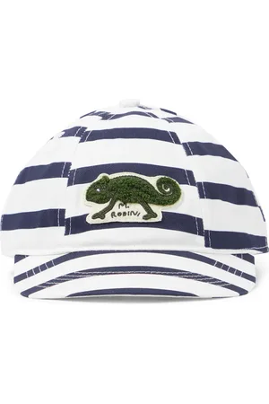 Mini Rodini Cappello da baseball in cotone a righe