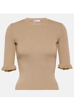 RED Valentino Top in misto lana a coste