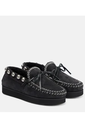 Isabel Marant Mocassini Forley in suede con shearling