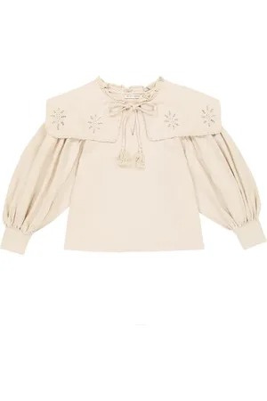 The New Society Blusa Geraldine in piqué di cotone