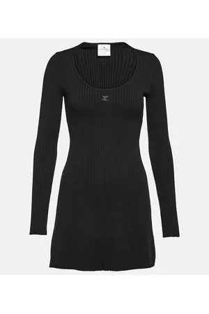Courrèges Courrèges Miniabito in maglia di jersey a coste