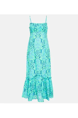 RIXO London Abito midi Sorcha in cotone con stampa