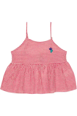 Bobo Choses Top in cotone e lino Vichy