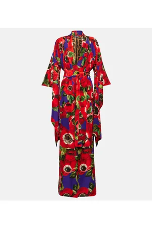 Dolce & Gabbana Vestaglia in seta con stampa