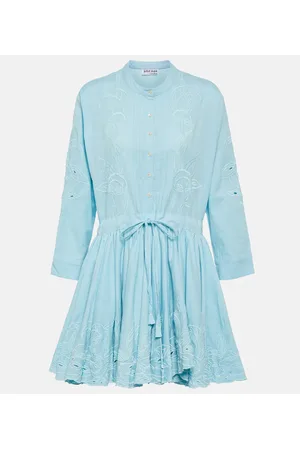 Juliet Dunn Miniabito in cotone con ricami