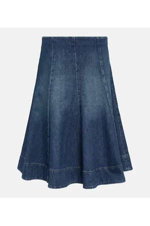 Khaite Gonna midi di jeans Lennox