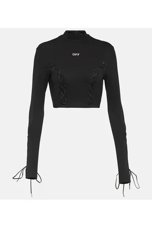 OFF-WHITE Top cropped con logo