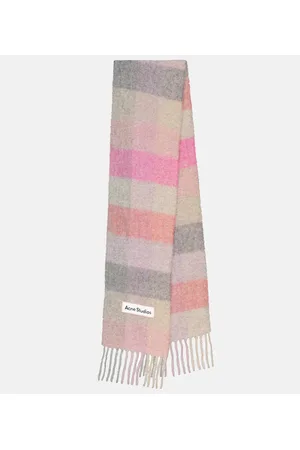 Acne Studios Sciarpa a quadri in alpaca, lana e mohair