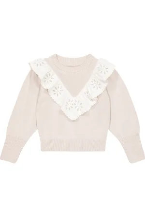 The New Society Pullover Millie in misto lana con volant
