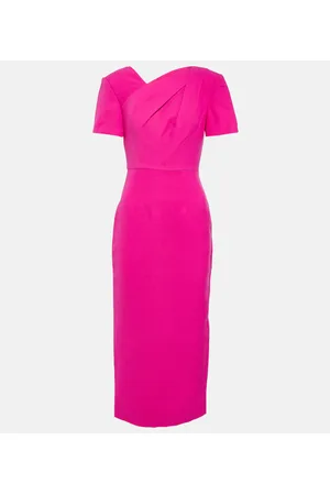Roland Mouret Abito midi in seta e lana