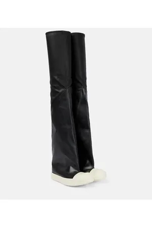 Rick Owens Stivali cuissardes Oblique in pelle