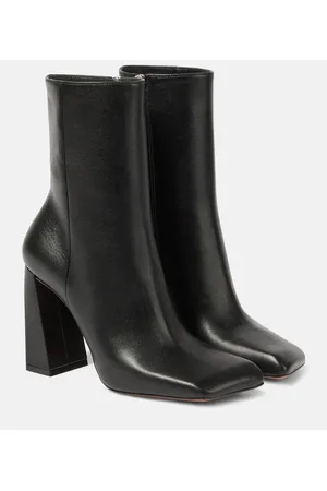 Amina Muaddi Stivaletti Marine 95 in pelle