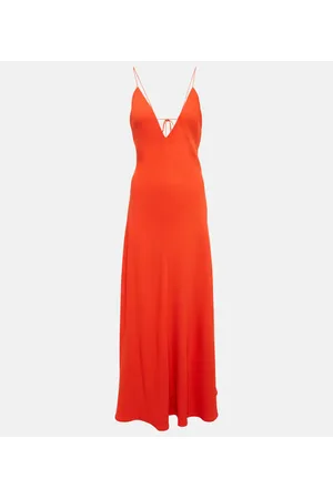 Stella McCartney Abito lungo in crêpe