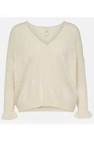 Jardin des Orangers Pullover in lana e cashmere con volant