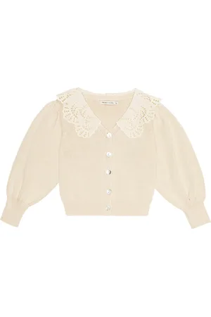 The New Society Cardigan Venera in cotone con ricamo