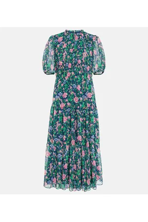 Diane von Furstenberg Abito midi Blossom in chiffon