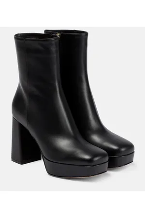 Gianvito Rossi Stivaletti in pelle con plateau