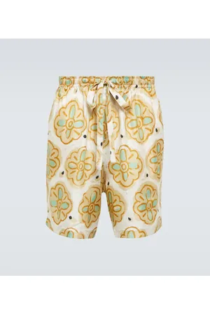 COMMAS Shorts in seta con stampa