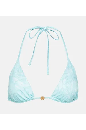 VERSACE Top bikini a triangolo Barocco