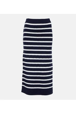 Ralph Lauren Gonna midi in maglia di lana a trecce