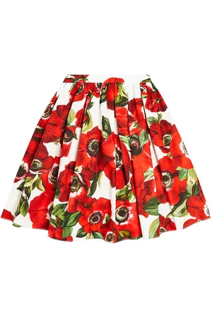 Dolce & Gabbana Gonna in popeline di cotone con stampa