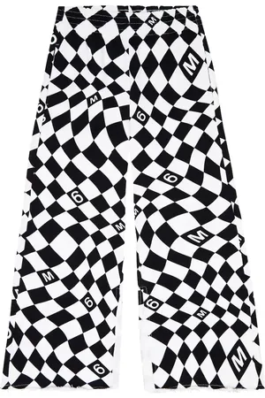 Maison Margiela Pantaloni sportivi flared in cotone