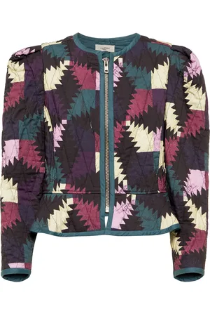 Marant Etoile Giacca patchwork Hafileal con stampa
