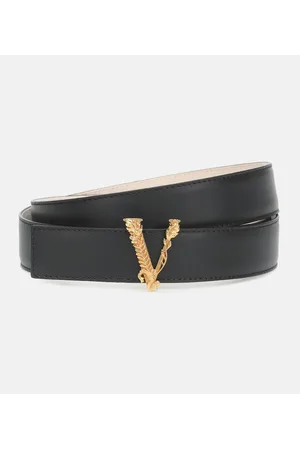 VERSACE Cintura Virtus in pelle