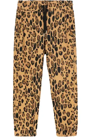 Mini Rodini Pantaloni sportivi Leopard in pile