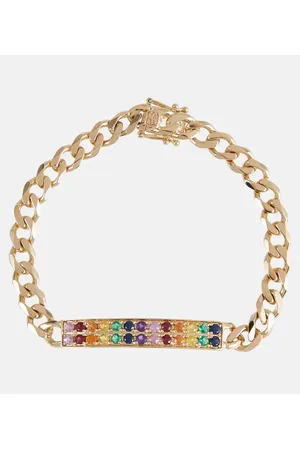 Sydney Evan Bracciale a catena Diamond Id Bar in 14kt