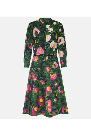 Oscar de la Renta Abito chemisier in misto cotone