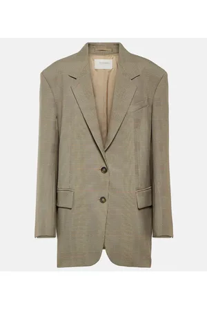 Sportmax Blazer gessato Brandy
