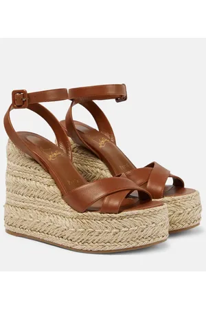 Christian Louboutin Sandali espadrillas Mariza Zeppa in pelle
