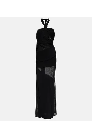 Tom Ford Abito lungo semitrasparente con cut-out