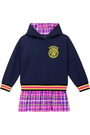 VERSACE Felpa in jersey di cotone con cappuccio