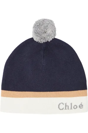 Chloé Chloé Kids Berretto in cotone e lana con logo
