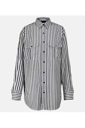WARDROBE.NYC Miniabito chemisier in cotone a righe