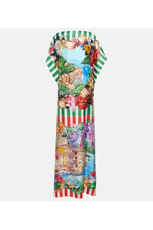 Dolce & Gabbana Caftano Portofino in twill di seta